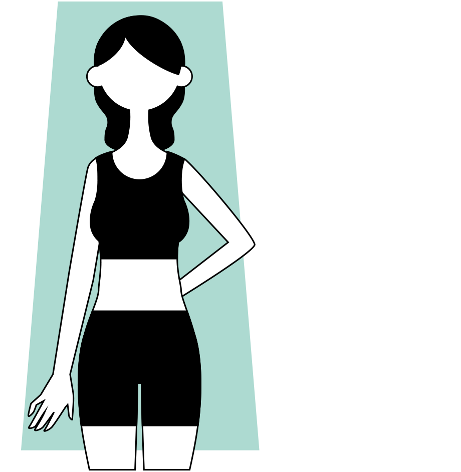 薄く華奢な上半身と柔らかな曲線ボディソフトな肌感